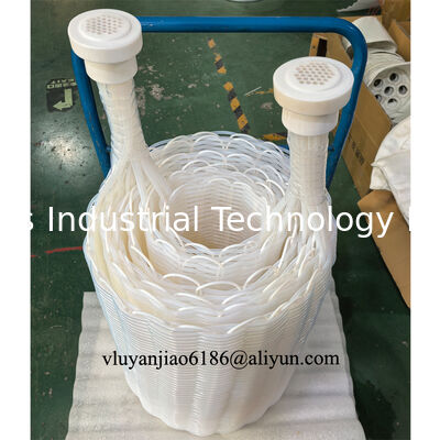 Échangeurs de chaleur en fluoroplastique PTFE de type tube à immersion cylindrique pour liquides chimiques
